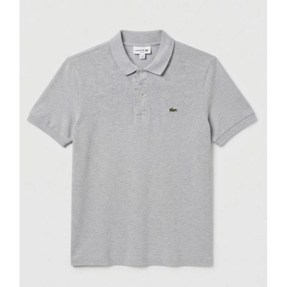 Lacoste Mens Gray Slim Fit Polo Shirt Size FR 4 US Medium